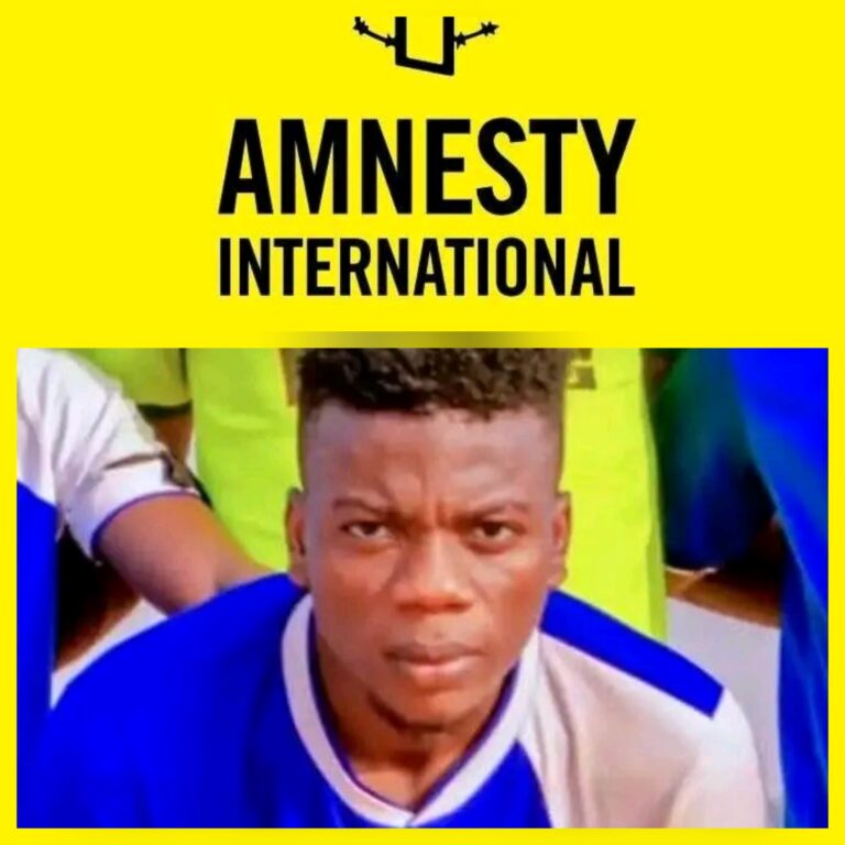 Amnesty International Nigeria Called for Urgent Investigation for a killing of footballer